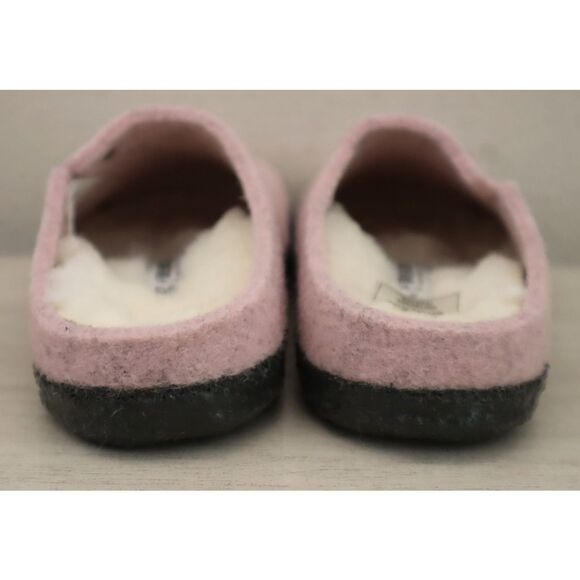 Birkenstock Kids Girls Sz 9 Soft Pink Zermatt Rivet Shearling/Wool Clog Slippers - Picture 3 of 16